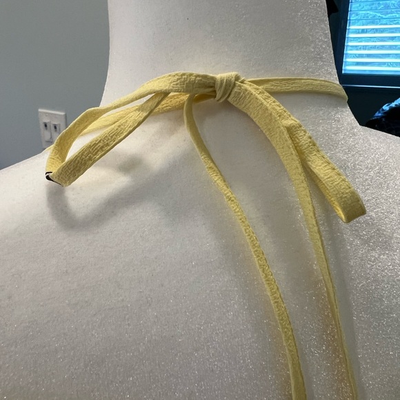 Yellow off shoulder Ruffle Blouse by 1. State Size Large perfect condition - Picture 7 of 9